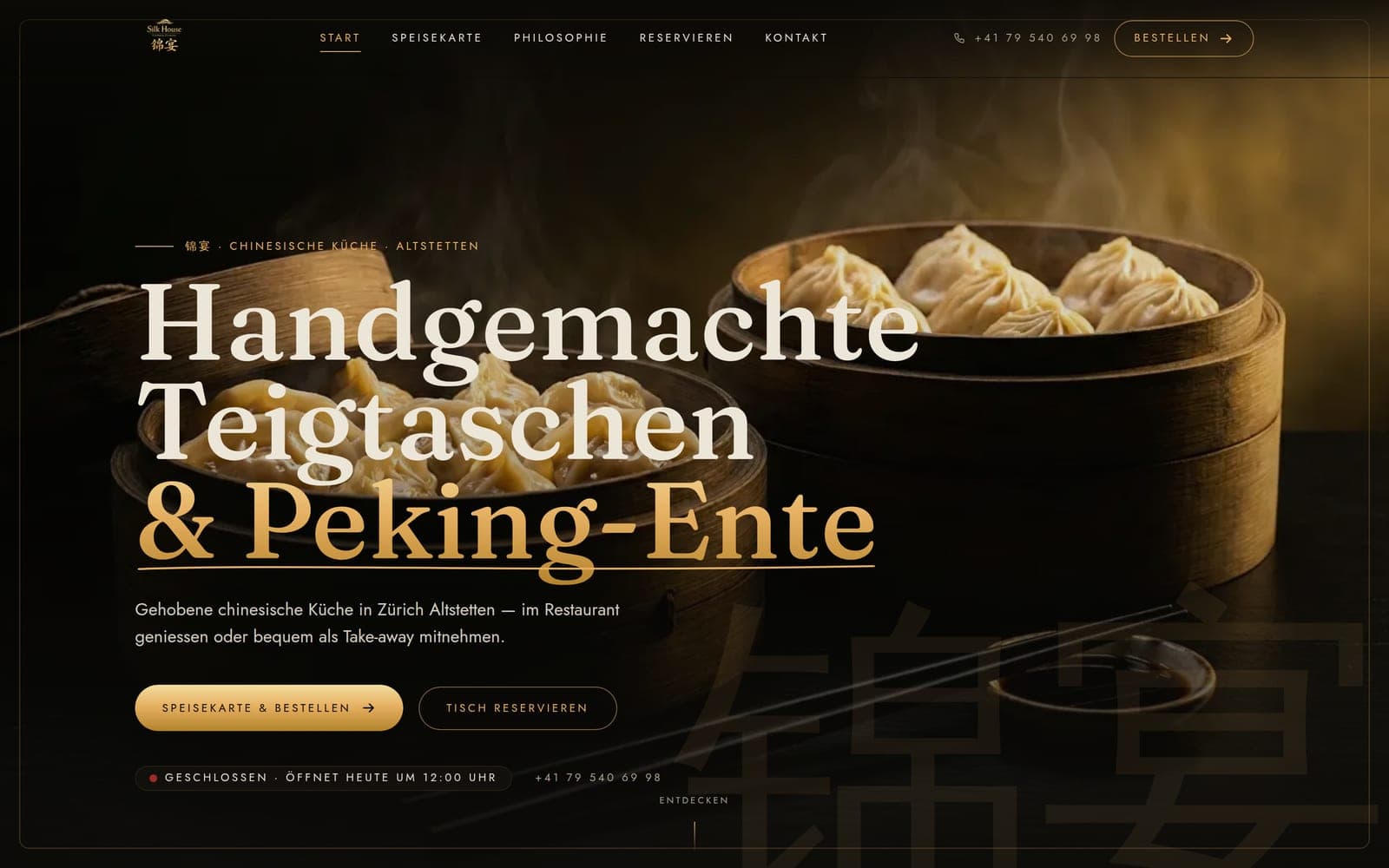 Kundenwebseite Silk House — von 99dev gebaut