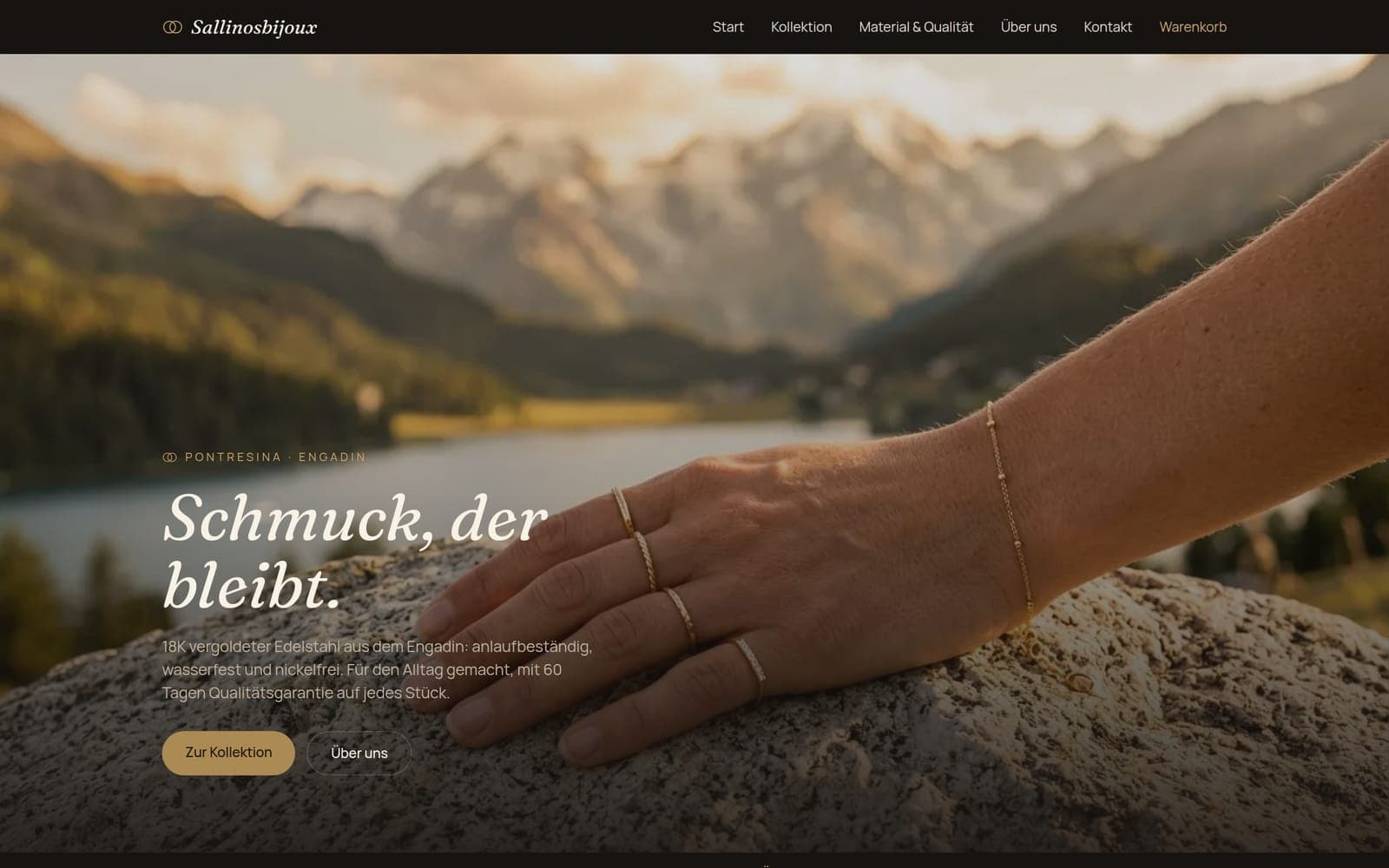 Kundenwebseite Sallinos Bijoux — von 99dev gebaut